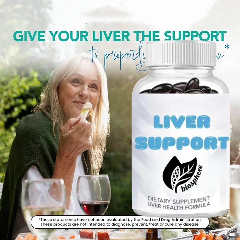 

Liver Supplement Capsules - Inositol Dandelion Root Sweet Root Milk Thistle Turmeric Aloe Vera Extract - 60 Count Bottle