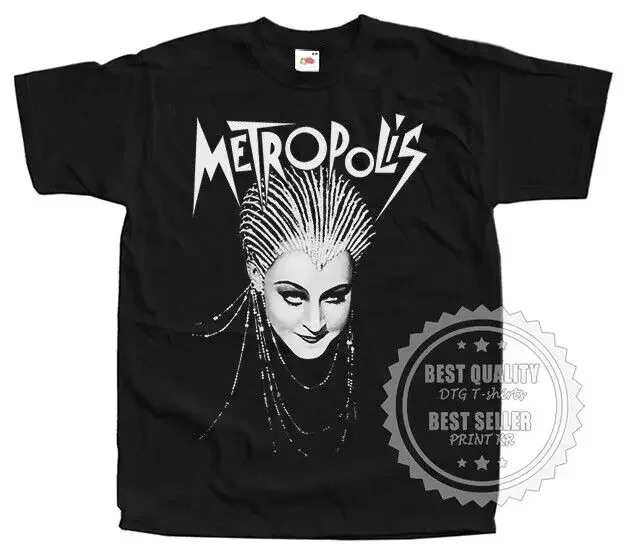 

Metropolis 1927 T SHIRT Sci-Fi Movie Poster v25 BLACK All Sizes S to 5XL