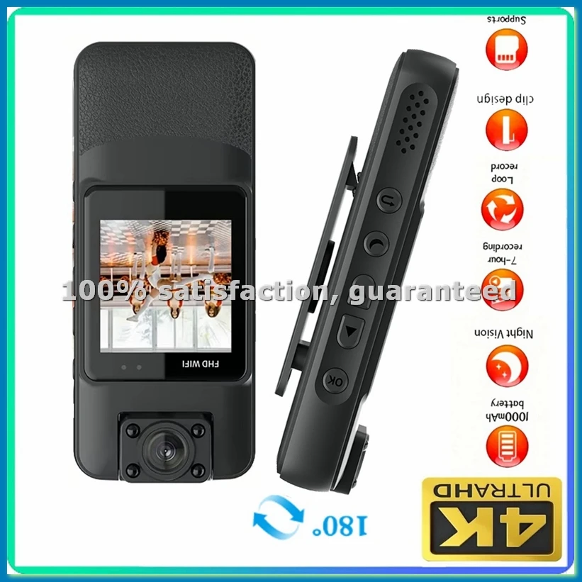 Portable Mini WiFi Camera 4K HD Digital Video Recorder Body Camera Infrared Night Vision Action Camera Sports DV-A69M