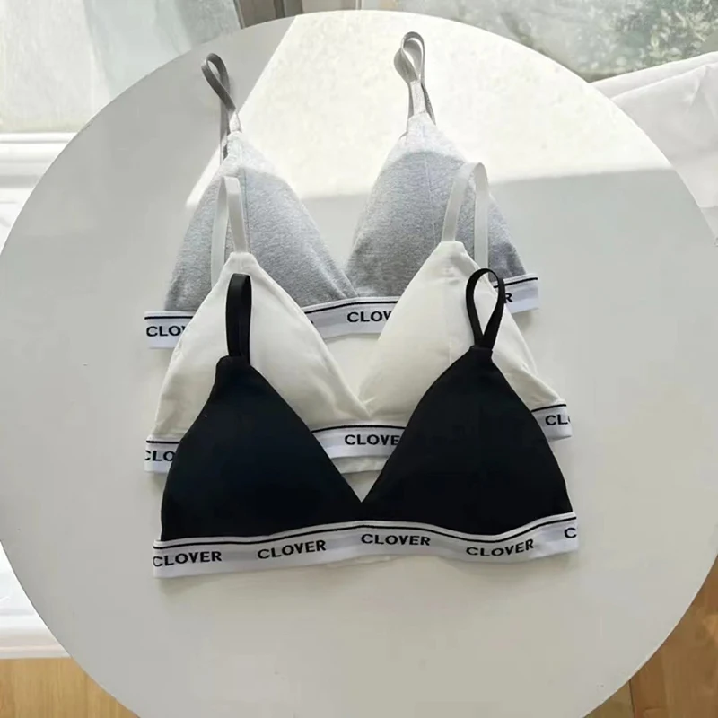 Sujetador francés Sexy sin aros para mujer, ropa interior cómoda, a la moda, Verano