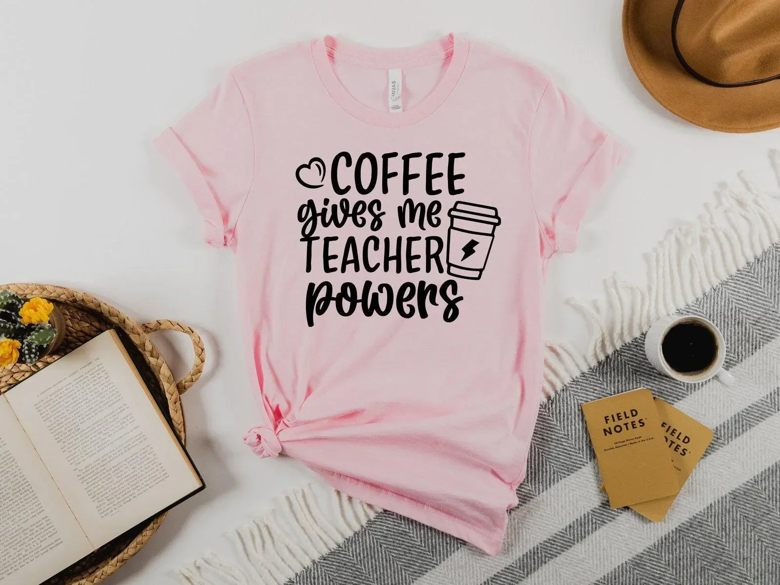 Coffee Lovers Teacher T Shirt Coffe Gives Me Powers Appreciation Back To School New Gift