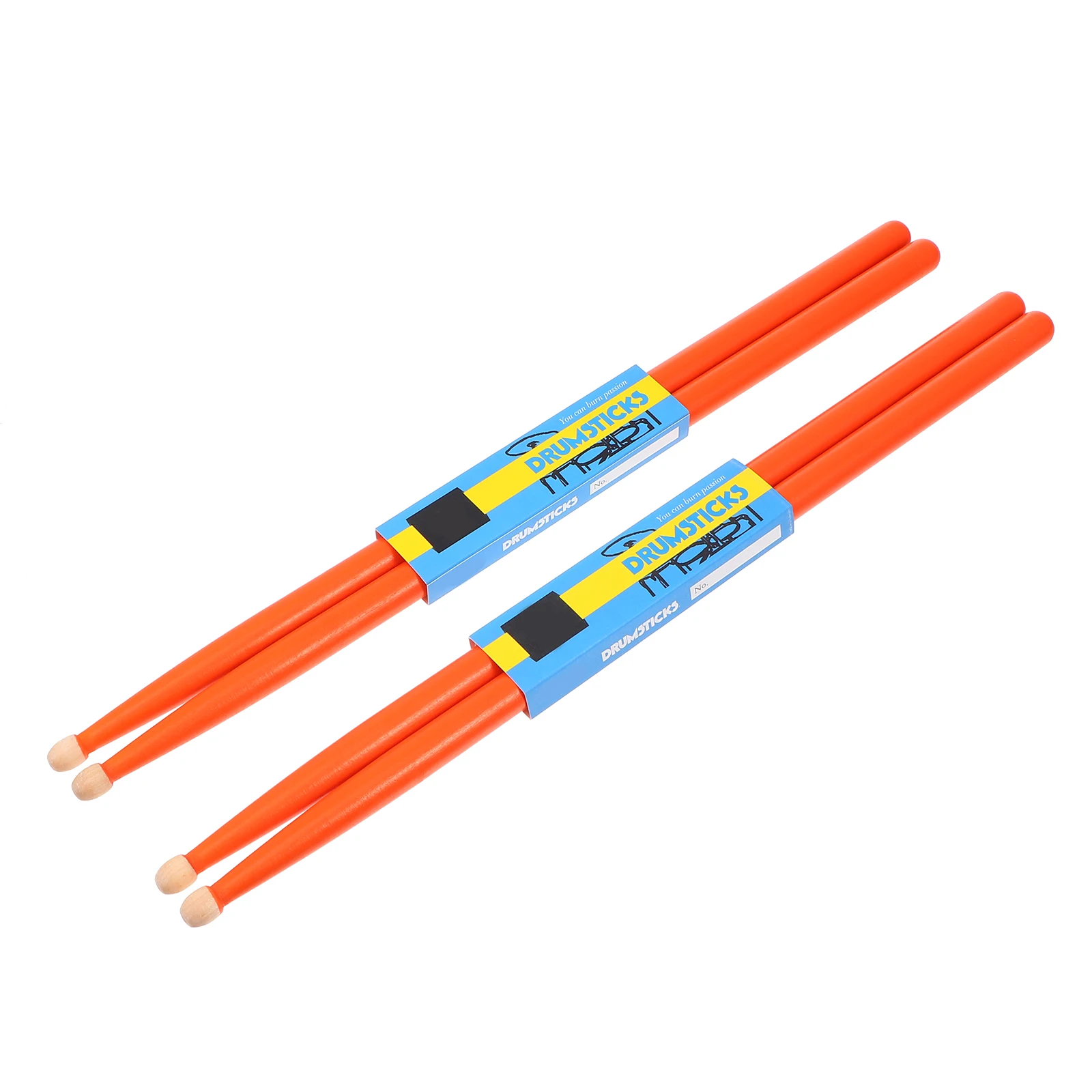 Baquetas de tambor de madera de arce, herramienta de práctica ligera antideslizante para principiantes, instrumentos de percusión, 2 pares