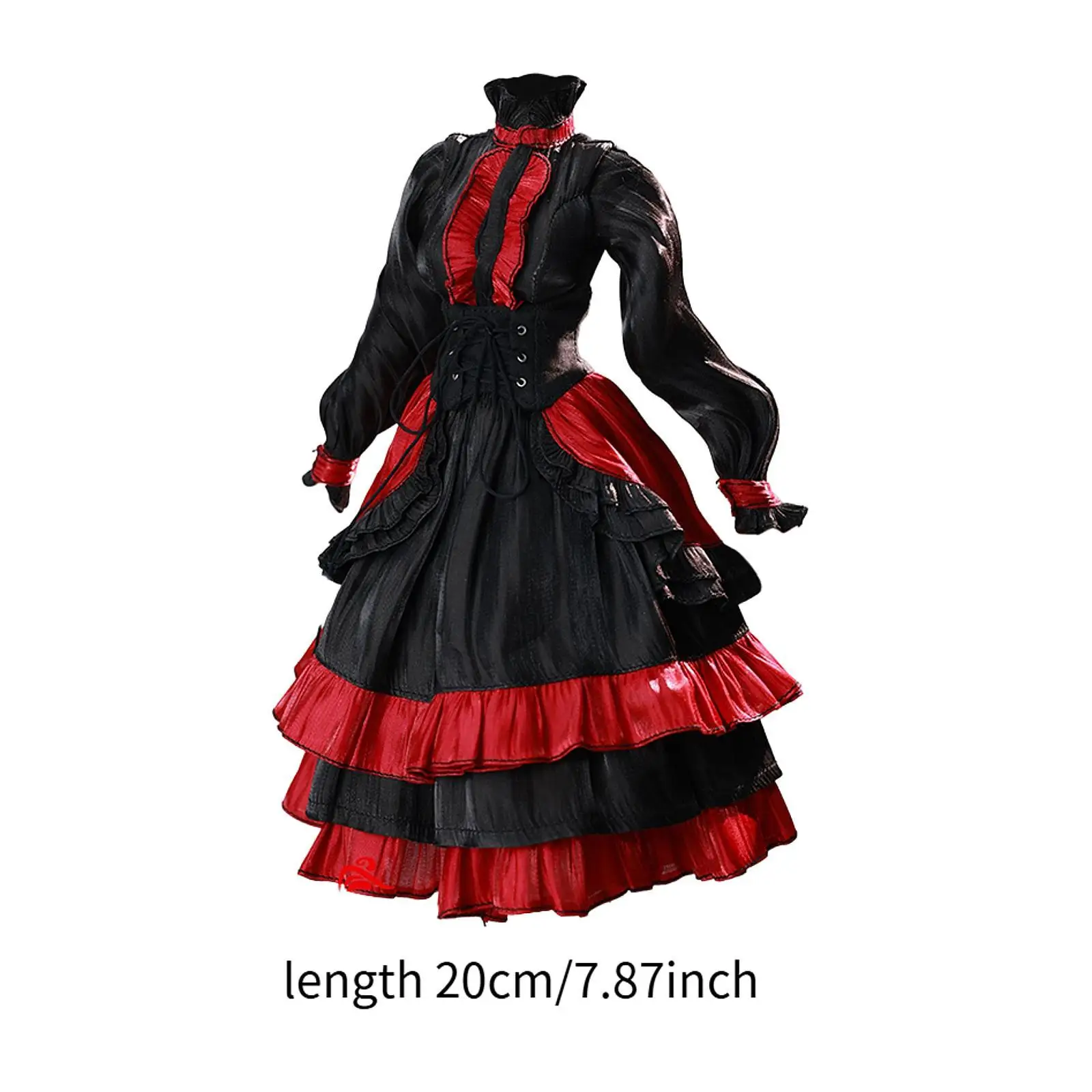 1/6 Female Action Figure Long Dress Miniature Clothing Gothic Evening Gown Dress