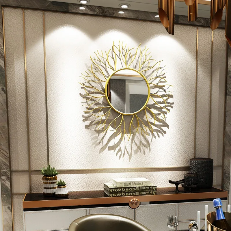

Yard wall punching household storage light luxury TV cabinet entry green dill office hanger floor iron decoration