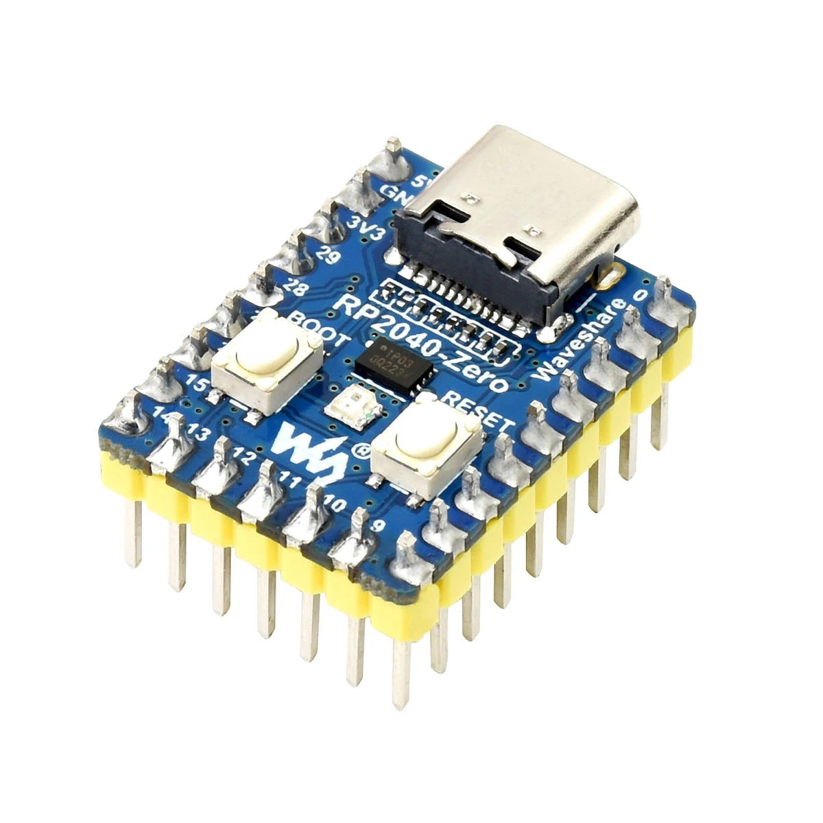 Waveshare RP2040-Zero ist ein Pico-ähnliches MCU-Board basierend auf Raspberry Pi MCU RP2040 Mini-Version.