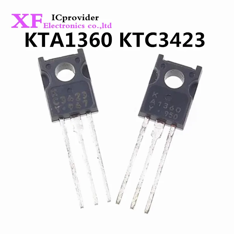 10pair KEC KTA1360 KTC3423 Y TO126 Transistor A1360 C3423 Audio Power Amplifier KTA1360Y KTC3423Y replace SA1360 2SC3423