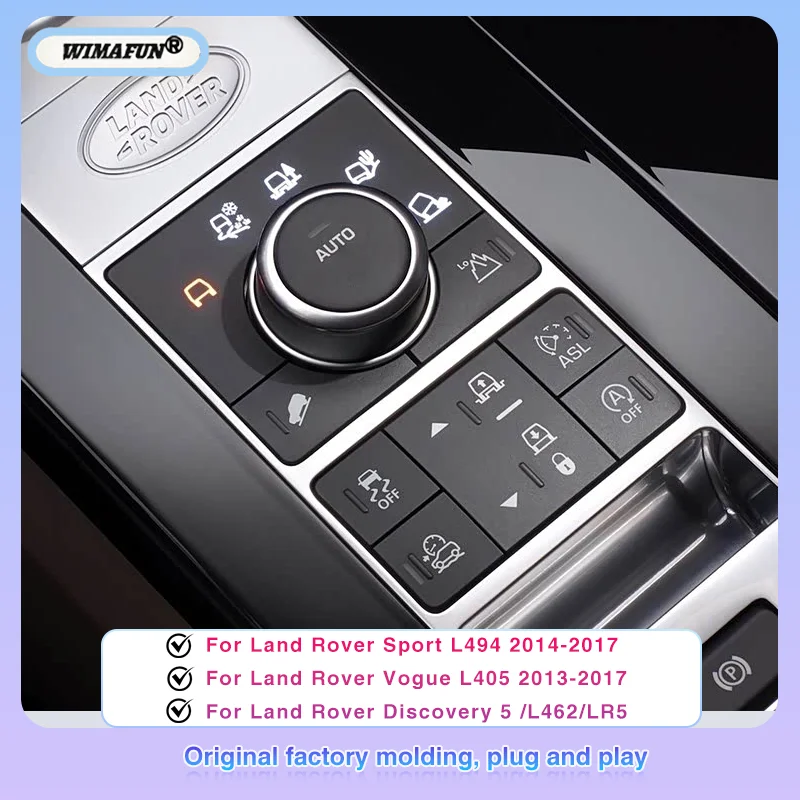 High-Quality for Land Rover Vogue/Sport L405 2013-2017 Center Console Button Cover Car Terrain Mode Switch Accessory