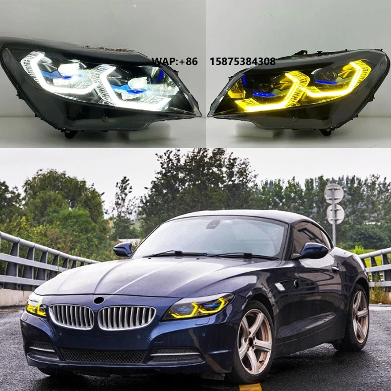 

SJC Dual ColorStyle Headlight for Z4 E89 09-16 M4 Yellow White Drl Headlight Assembly LED Headlight Front Lamp