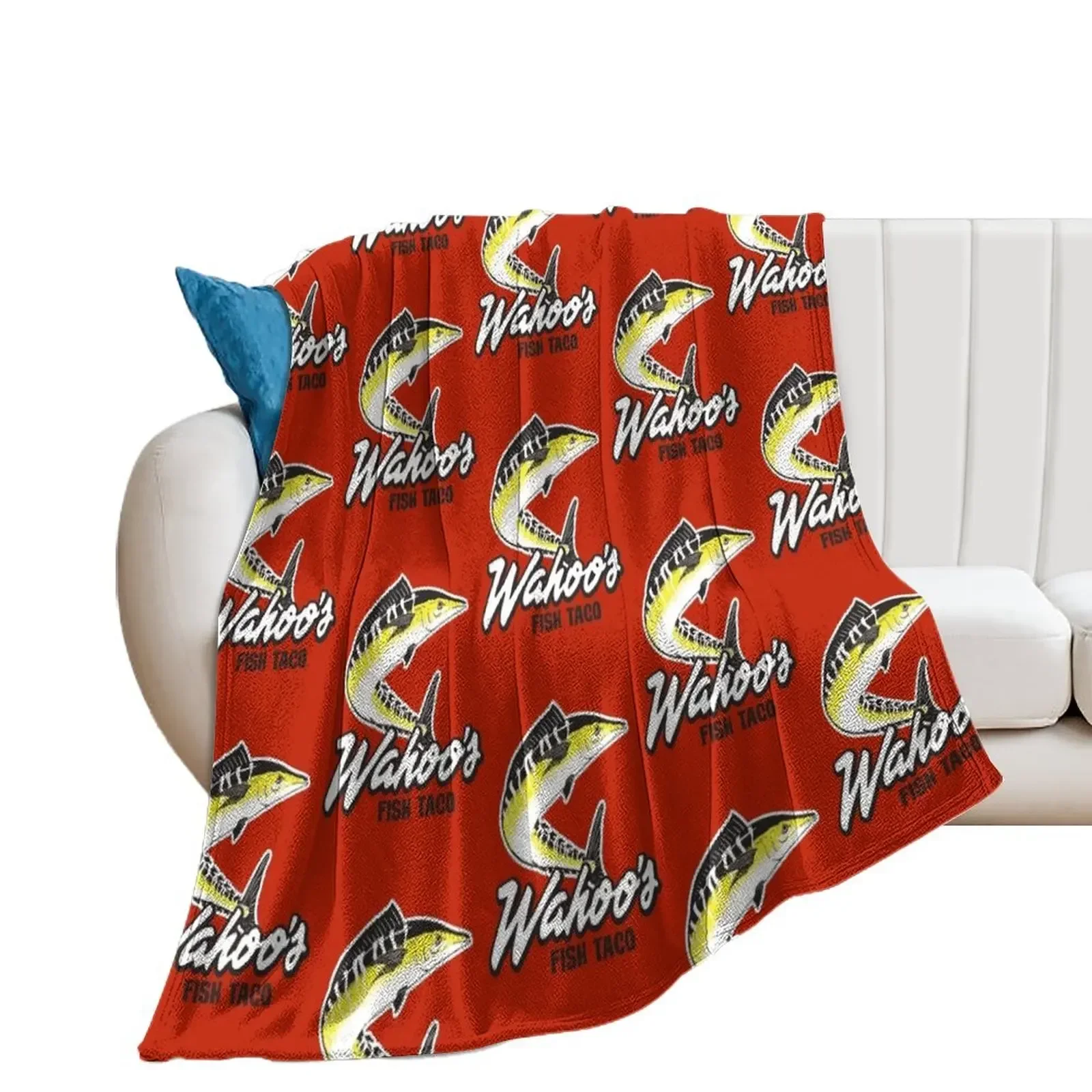 Wahoo's Fish Taco Resto Throw Blanket Summer Beddings Multi-Purpose Blankets