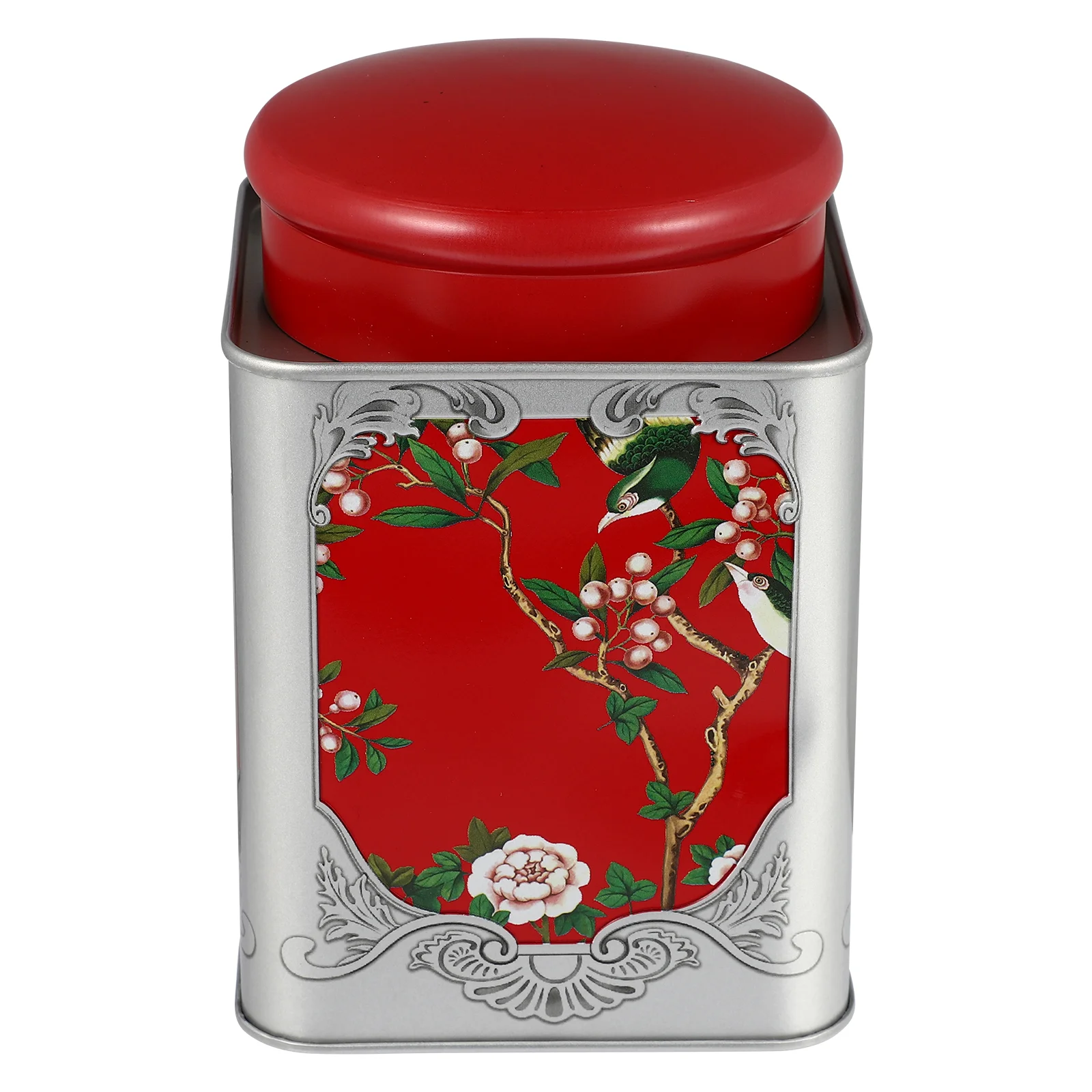 Square Tea Loose Storage Boxes Lockers Metal Container Tinplate for Cans Tins Candy Jar