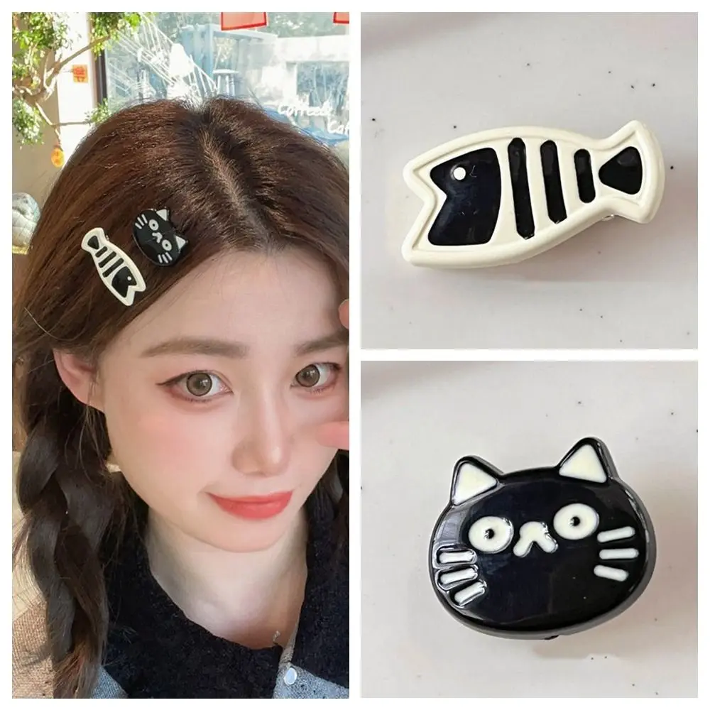 Korean Style Cat Hair Clip Fashion Headwear Cartoon Fish Hairpin Hair Accessories Hair Clip Cat Duckbill Clip Girls