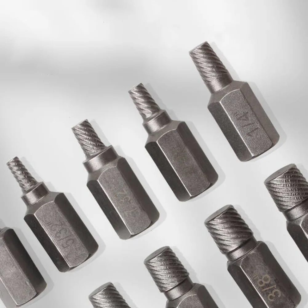 Comprehensive 13 Piece Bolt and Screw Extractor Set for Quick Extraction of Damaged Fasteners in Various Applications