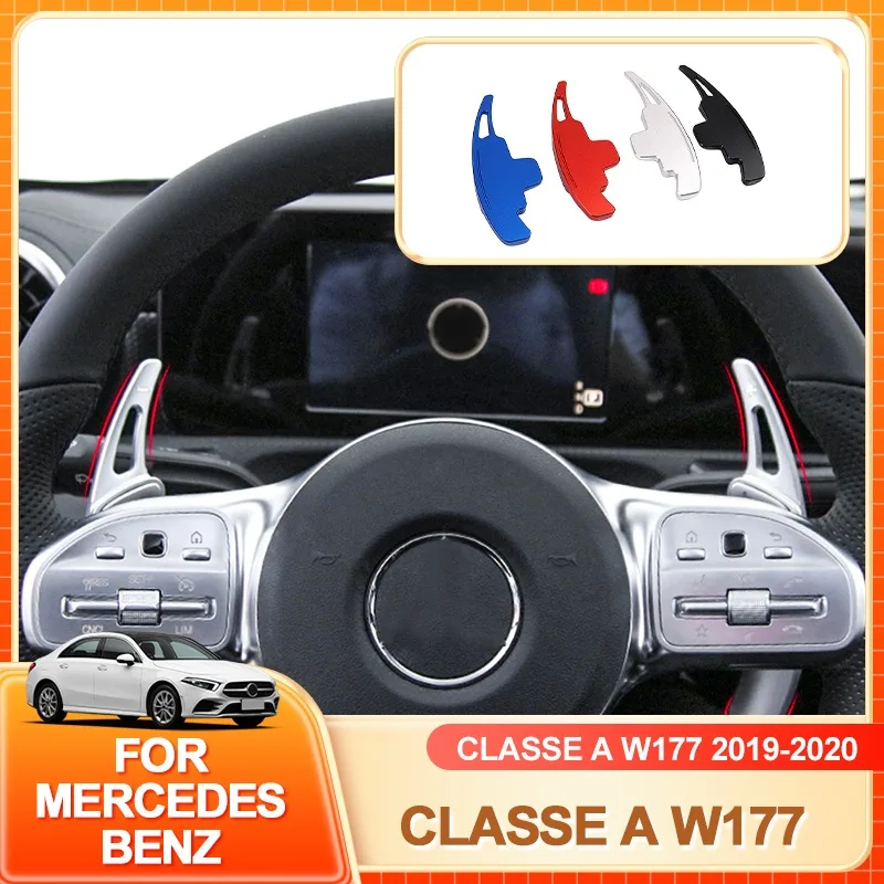 

Interior Stickers 2Pcs Steering Wheel Shifter DSG Sticker Paddle Shift For Mercedes-Benz A Class W177 Sedan V177 MB A180 A180d A