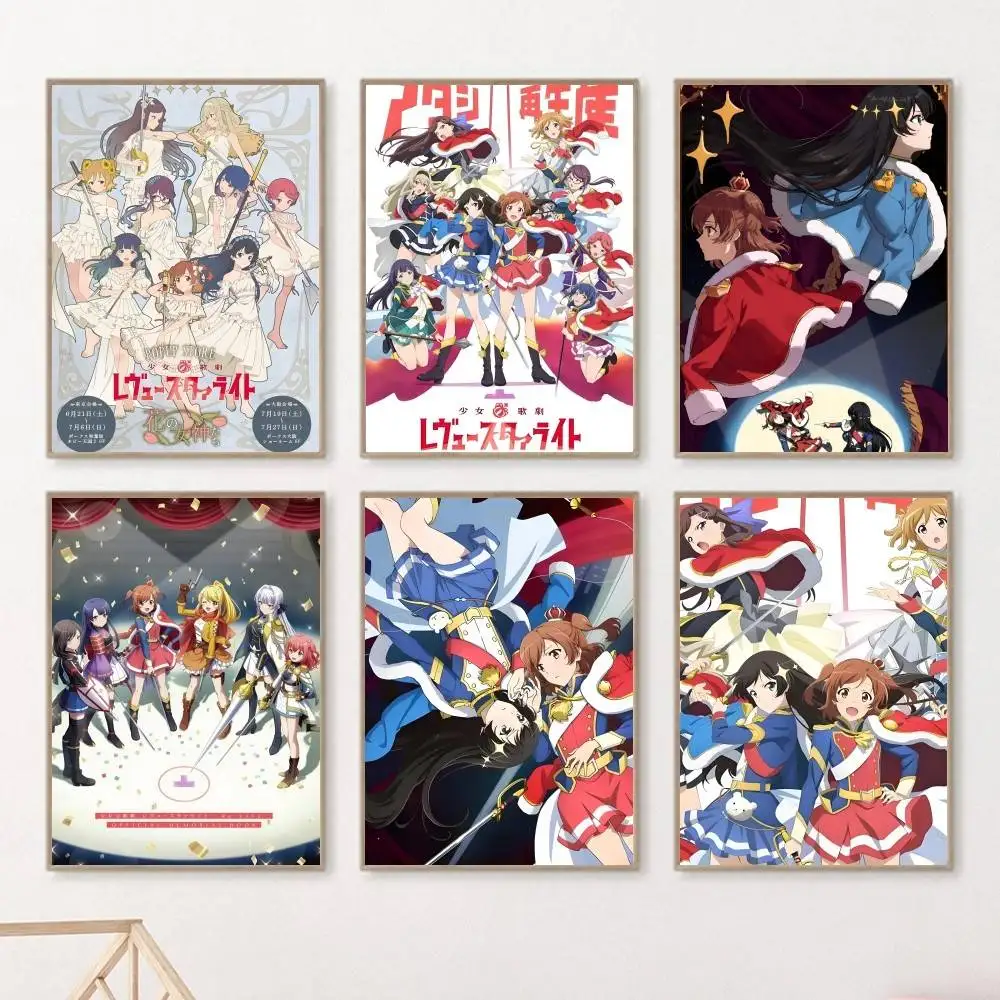 Hot Classic Cute Girl Anime R-Revue S-Starlight Posters HD Print Vintage Wall Art Decor for Home Study Room
