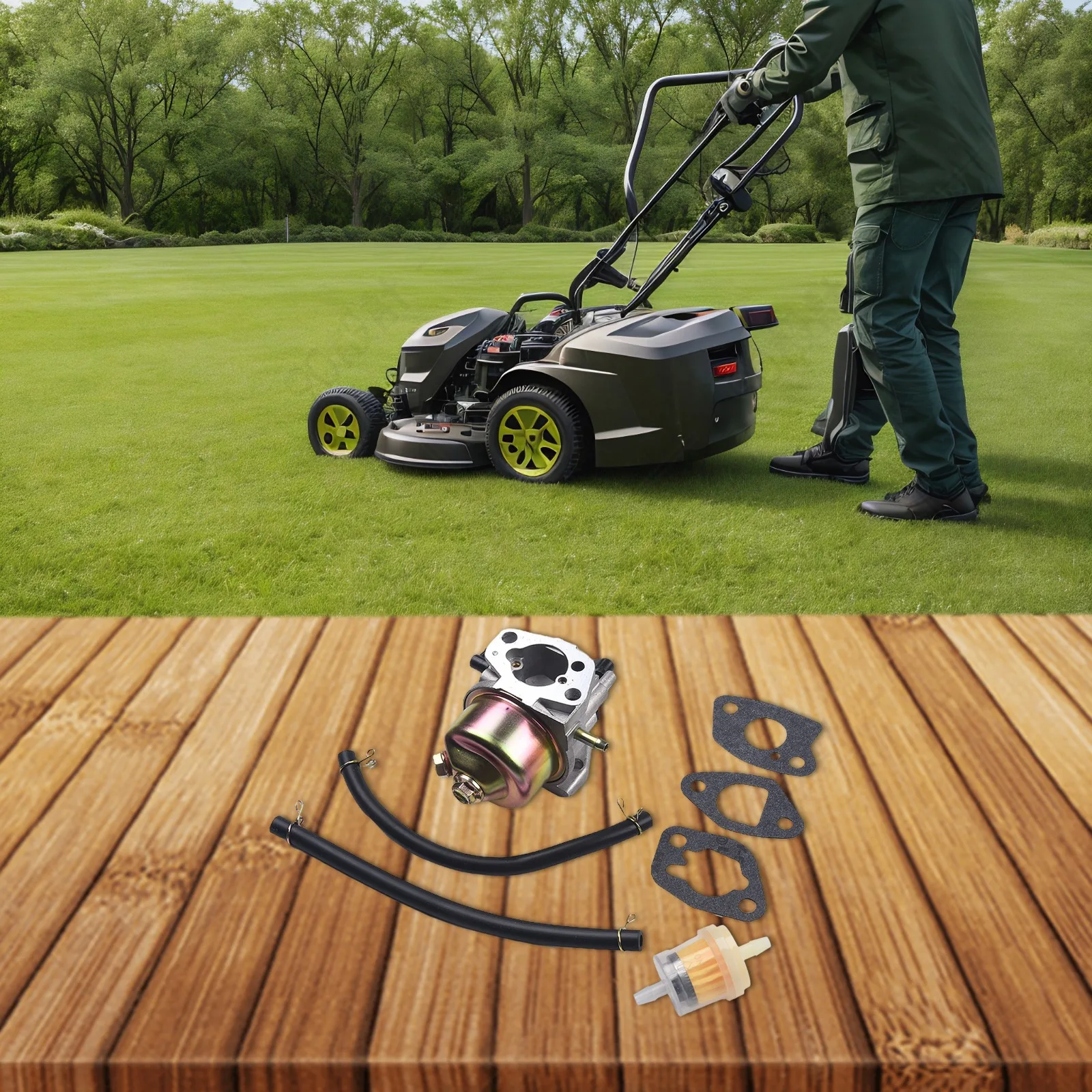 مكربن كربوراتير مع حشية لمجسم HP414 ، M411PD ، RS100 ، SP414 ، جزازة العشب ، Herramientas Taladros