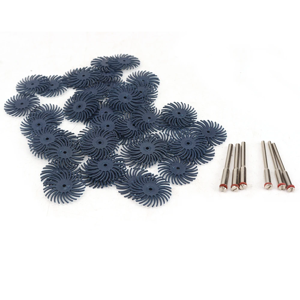 1 zoll Radial Borsten Disc Kit Schleif Pinsel 1/8 zoll 3/2,35mm Schaft Detail Polieren Rad für Dremel Dreh Werkzeug Zubehör – Detail 5