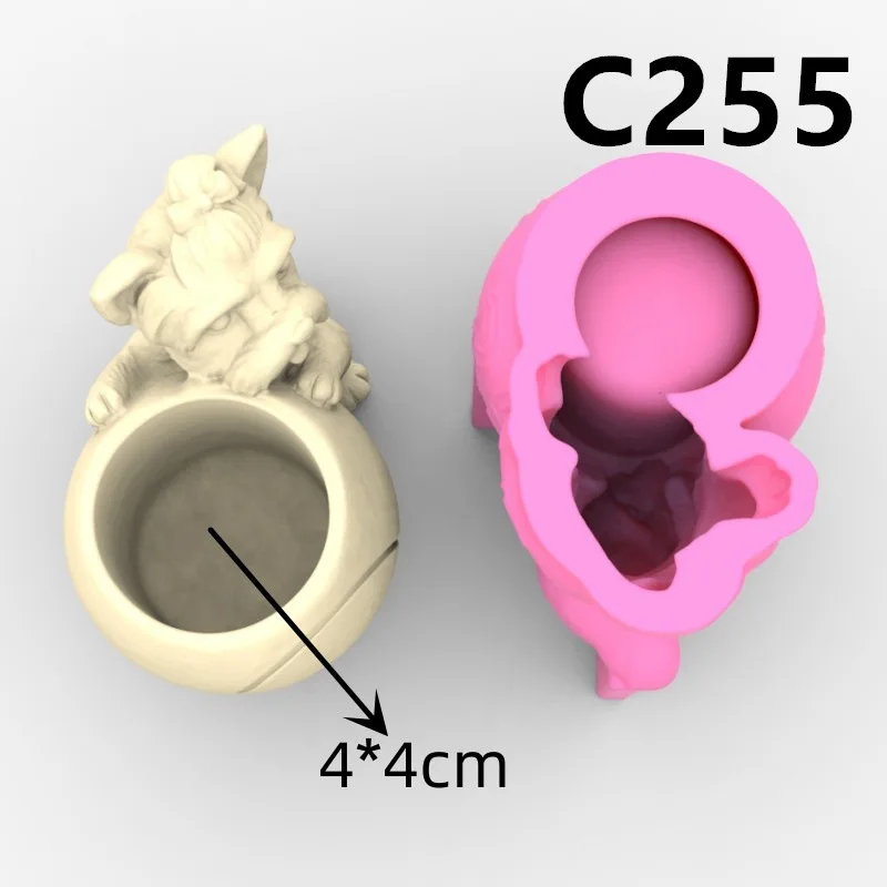 Silikonowe formy pies sznaucer doniczka soczyste obsadka do pióra DIY Making żywica beton wazon kaktus silikonowe formy domu narzedzie dekoracyjne