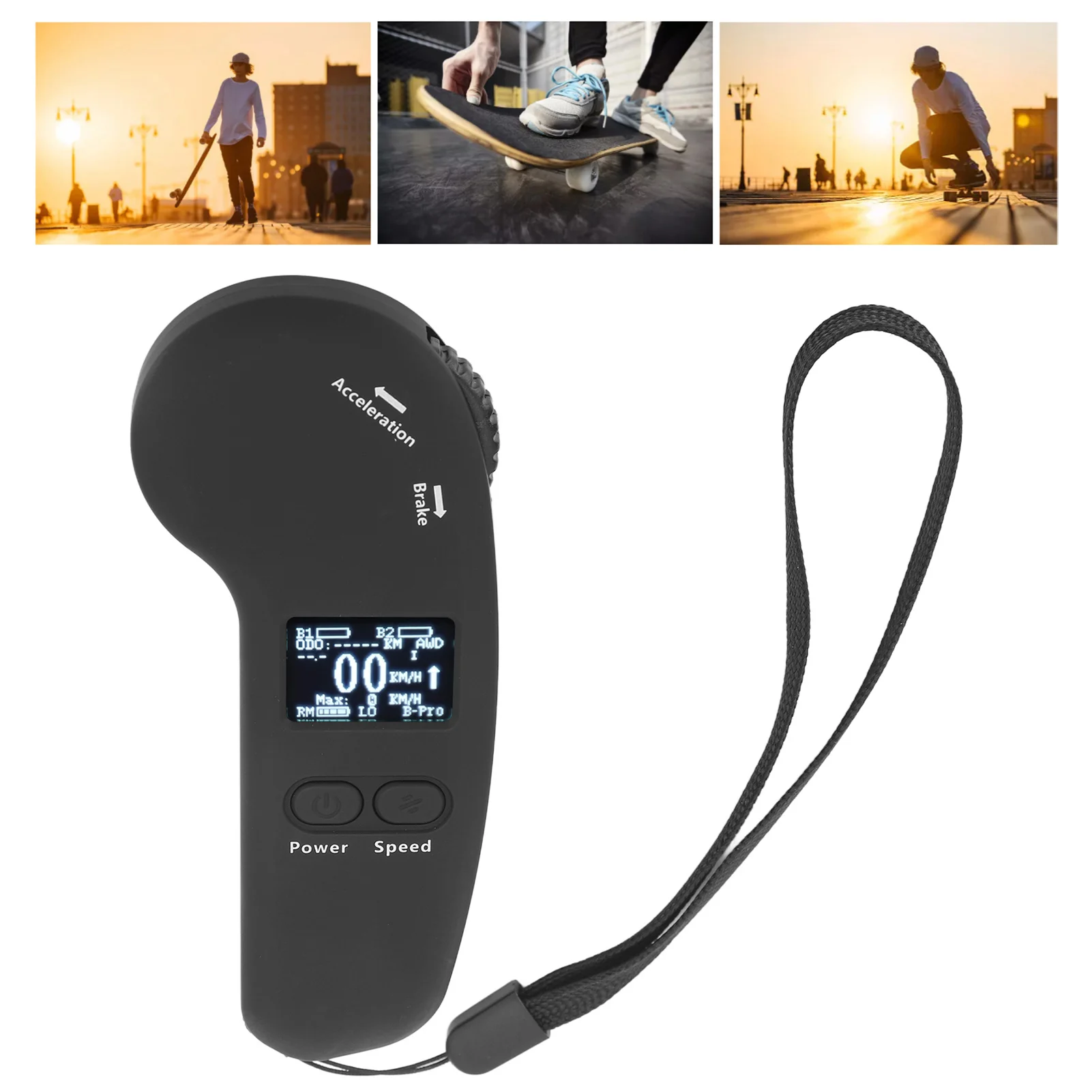 

Skateboard Remote Control Receiver Long Curved Shell ABS Skateboard Remote Control Multifunctional for Electric Skateboard