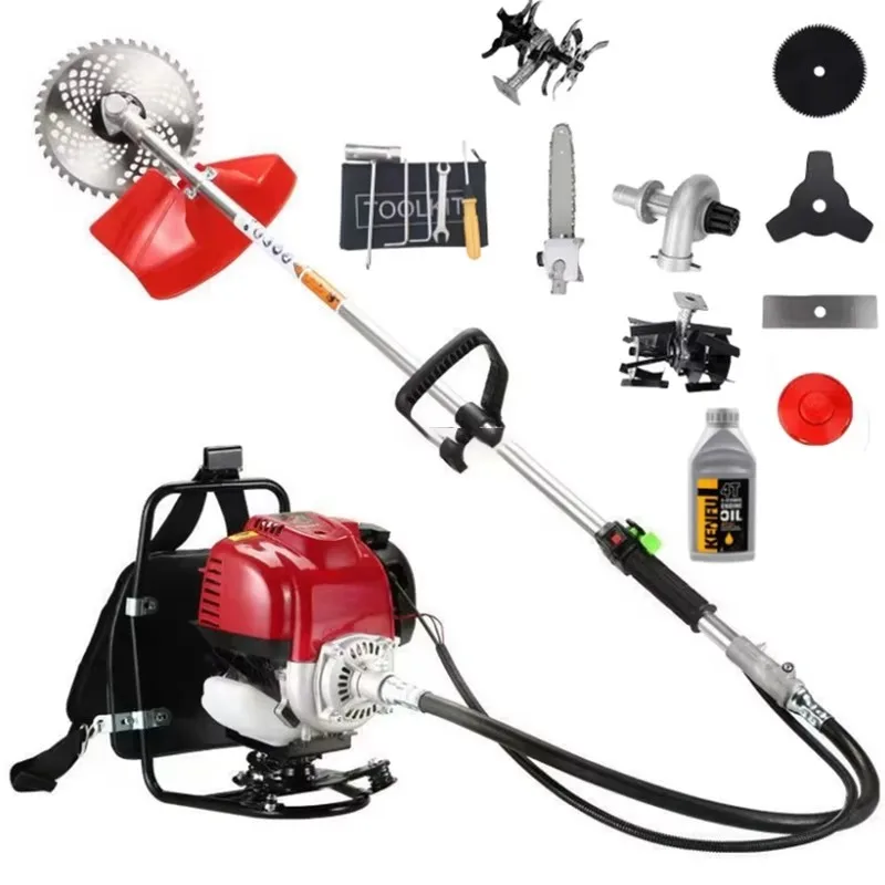 

High-quality 4-stroke single-edged hedge trimmer, long-pole mower, lawn mower for efficient brush cutting