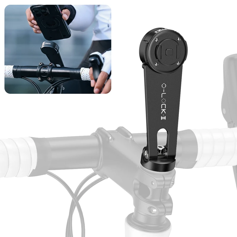 Imagem -02 - Ulanzi Motocicleta Guiador Braçadeira Montagem Suporte do Telefone de Liberação Rápida para Selfie Gps Mount Bicicleta Stem Strap Mount O-lock ii