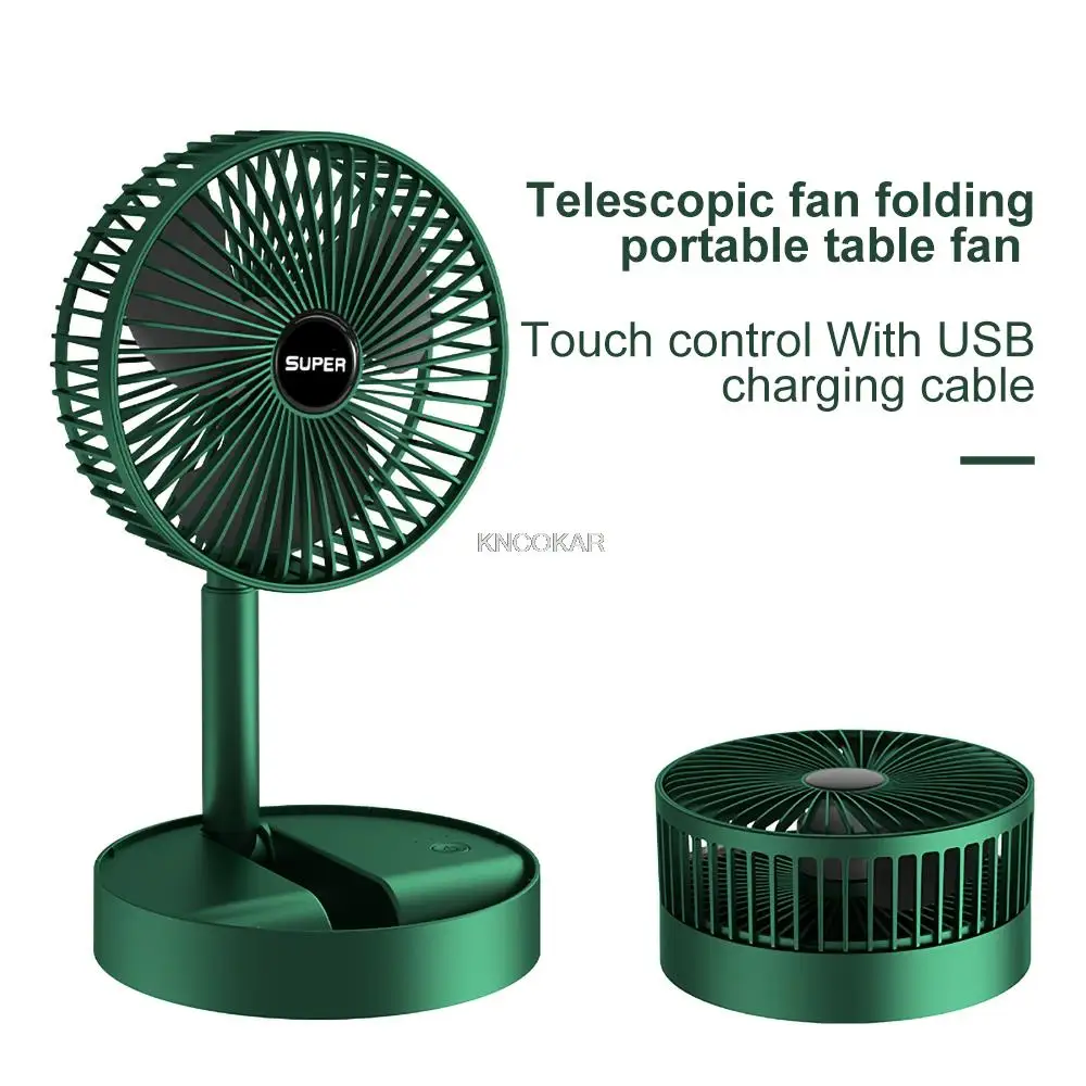 

Portable USB Rechargeable Fan Office Household Foldable Telescopic Fan Low Noise High Battery Life Standby Mini Electric Fan
