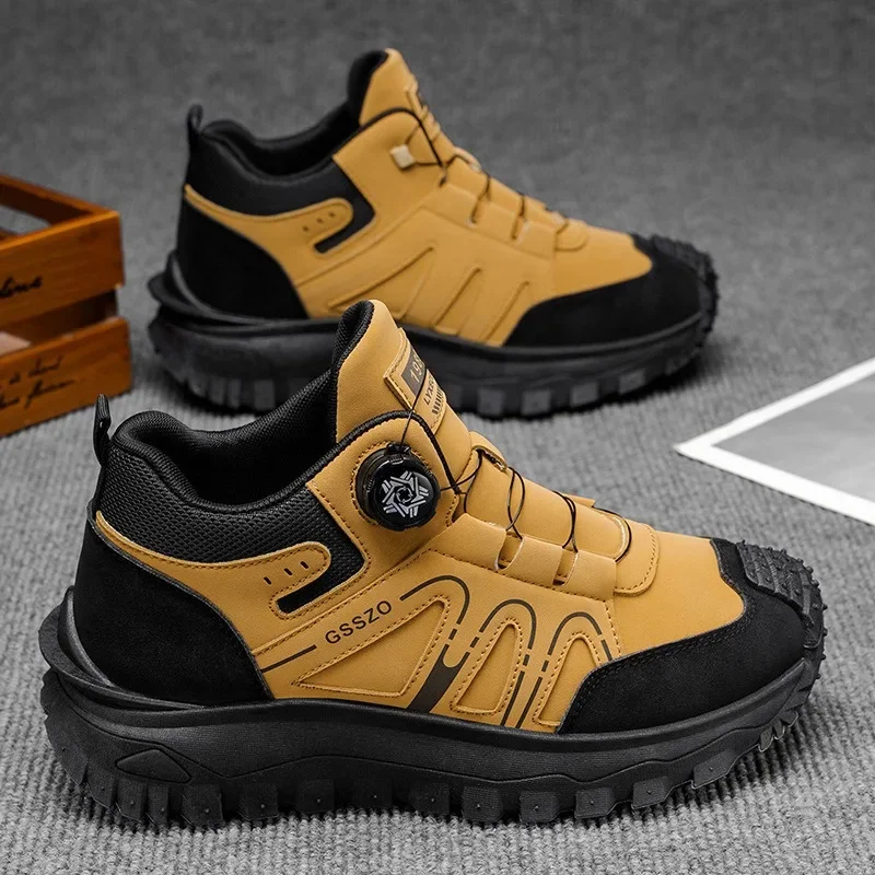 

Size 48 Men's Shoes Outdoor Non Slip Wear-resistant Mountaining Boots Comforts Safety Men's High-top Sneakers Zapatillas Hombre