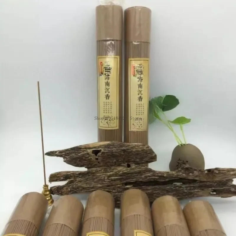 21cm Natural Hainan Agarwood Stick Incense Home Bedroom Fragrance Relaxation Help Sleep Worship Buddha Meditation  Joss Sticks