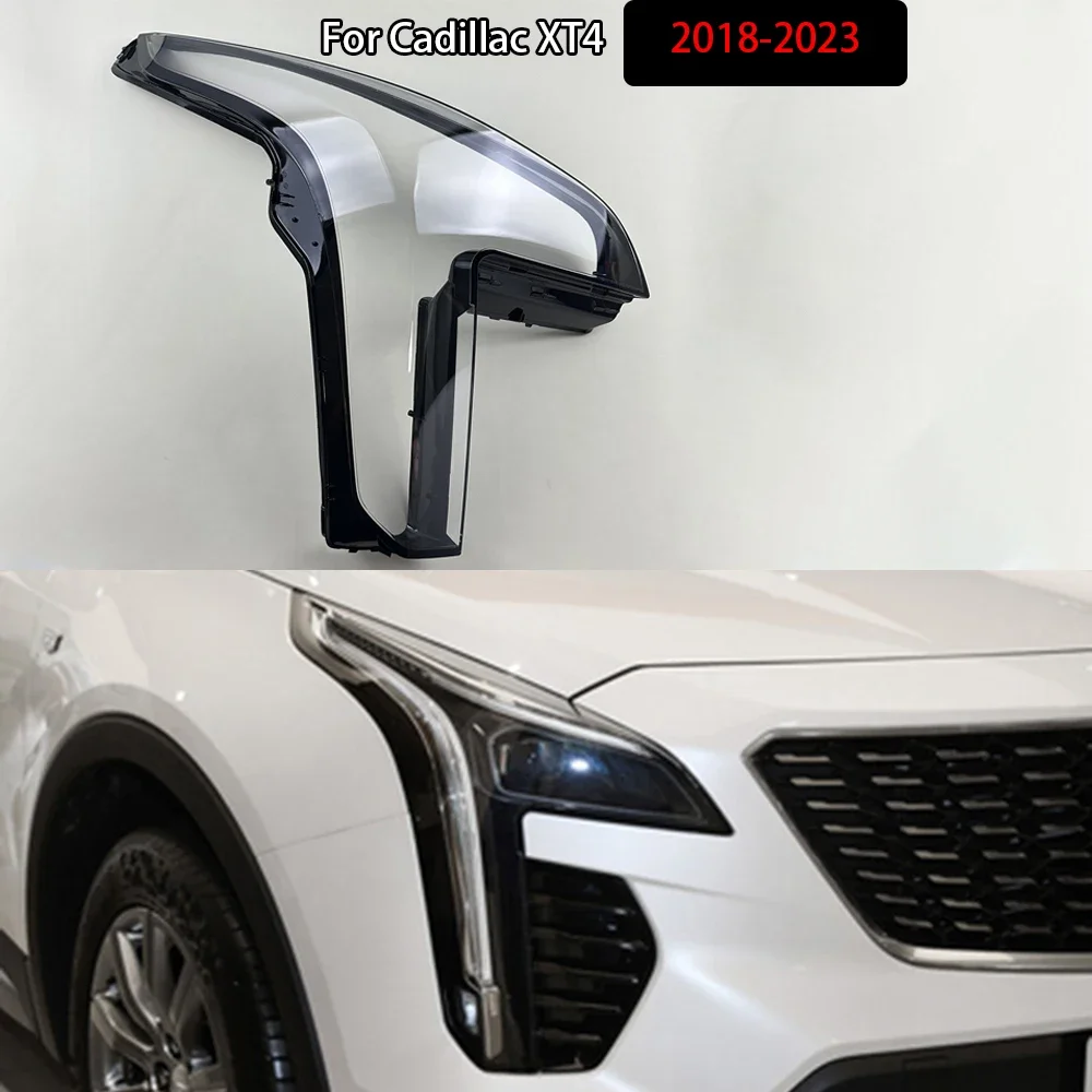 

For Cadillac XT4 2018-2023 Auto Headlamps Cover Lens Headlights Shade Transparent Lampshade Plexiglass Shell Replace