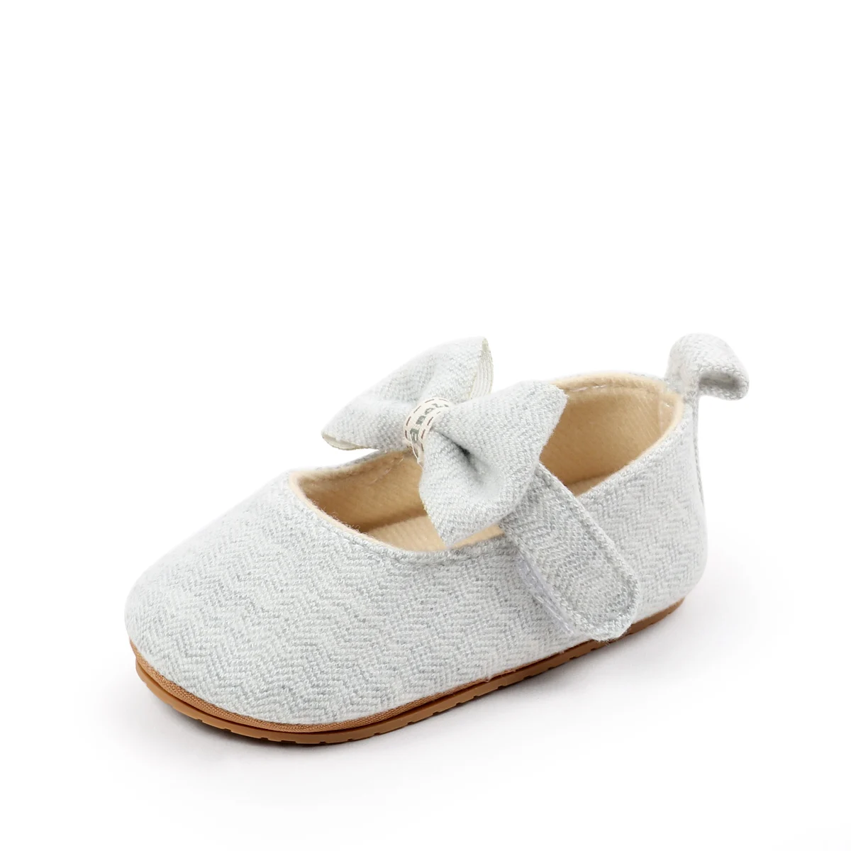 Spring And Autumn Baby Girl's Toddler Shoes For 0-18 Months Hook-loop Design High Quality Girl's Princess Shoes TPR Sole