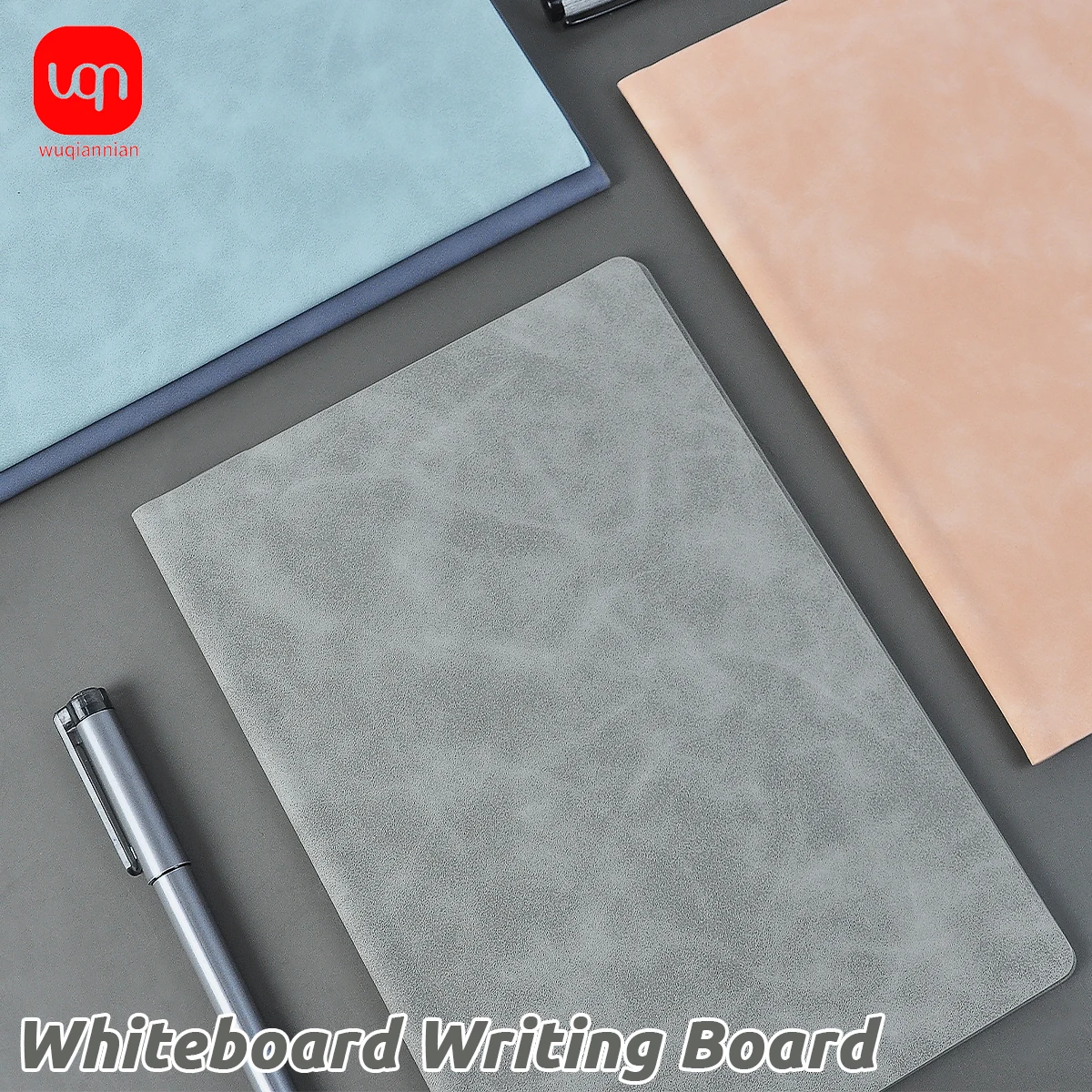 WQN-1PC Erasable Whiteboard A5 Notebook Set, Whiteboard Pen and Leather Portable Stylish Office Meeting Whiteboard