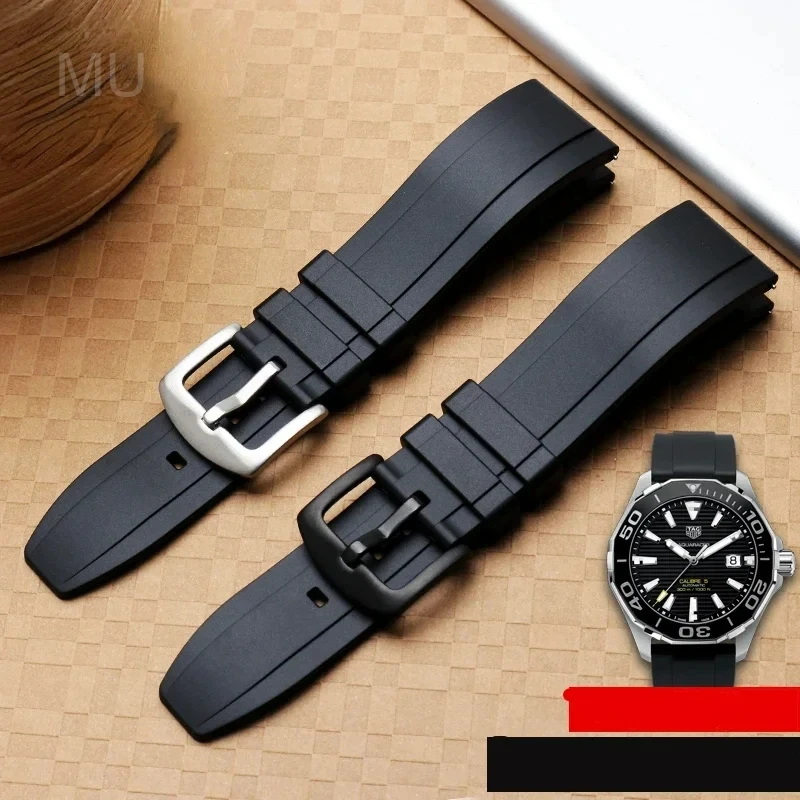 Приятный для кожи дышащий силиконовый ремешок для часов IWC Tudor Omega Rolex Casio универсальный браслет изящный быстросъемный ремешок 20 22 24 мм