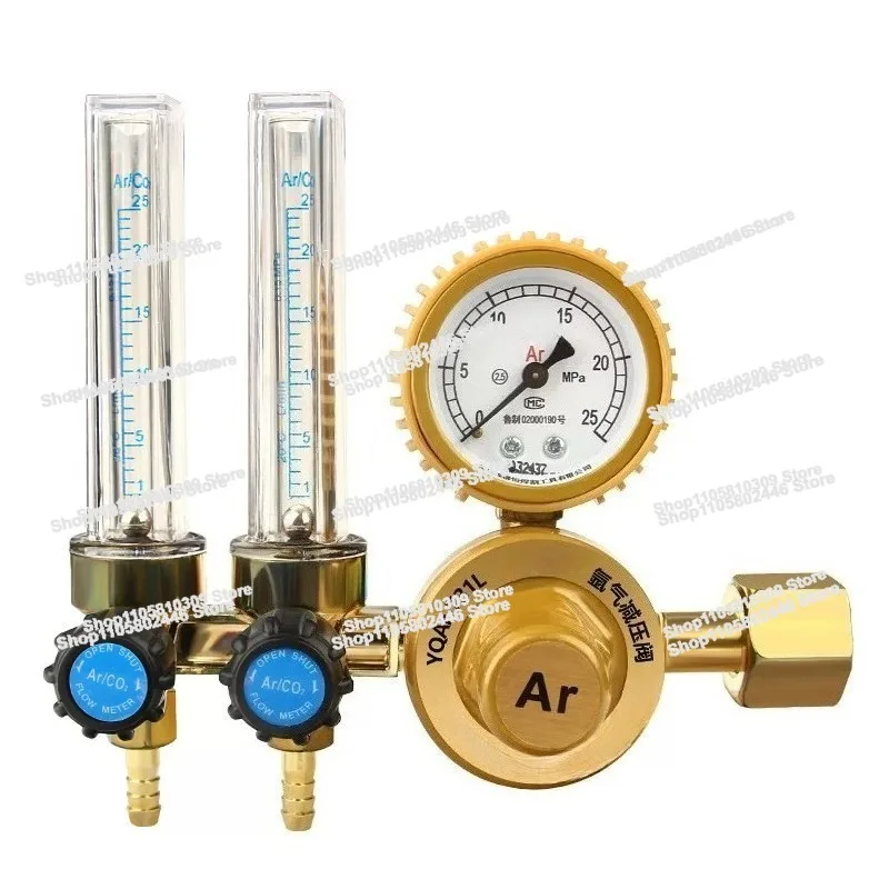 Argon Pressure Reducing Valve, Double Flow Meter, Pressure Reducing Meter, Shockproof YQ731L Single Tube, Energy-saving Pressure