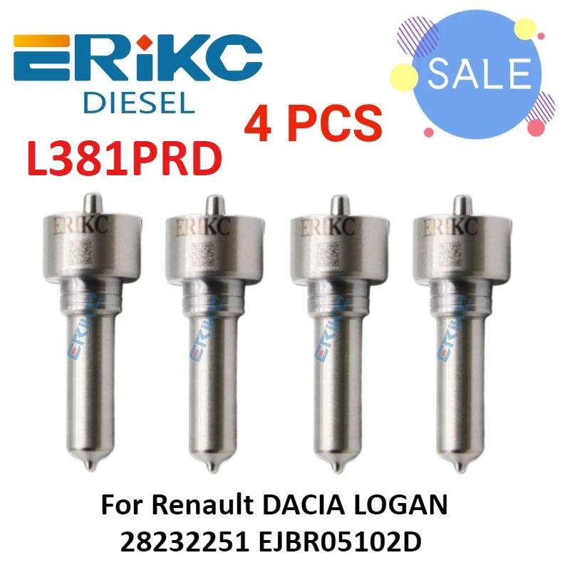 

4 PCS Fuel Spray Injector Nozzle L381PRD Diesel L381PBD L381 PBD for Renault DACIA LOGAN 28232251 EJBR05102D