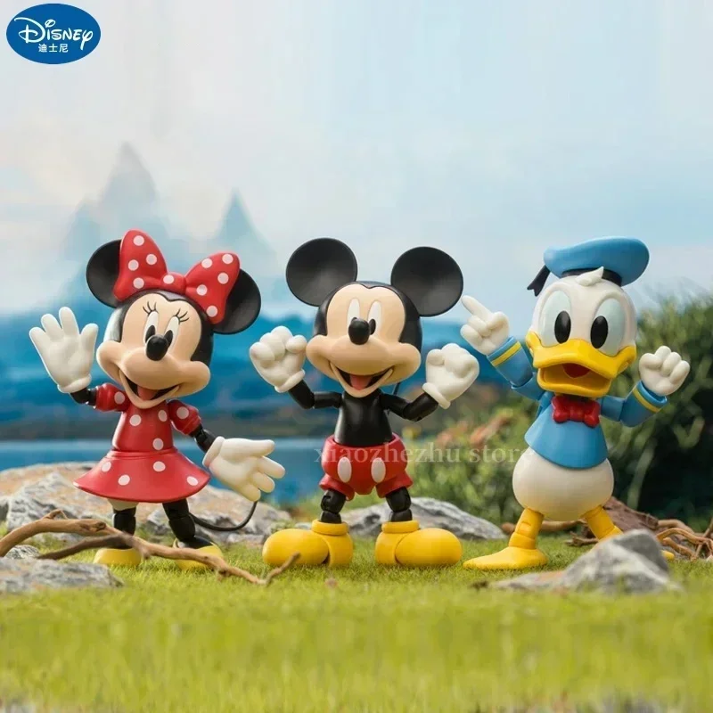 New Disney 10cm Mickey And Friends High Mobility Joint Activity Doll  Handmade Model Desktop Decoration Children'S To