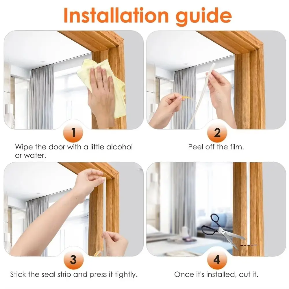 

Flexible Weatherstripping Seal Strip Durable Premium Quality Windproof Seal Gap Sealing Self-Adhesive Draft Stopper Windows