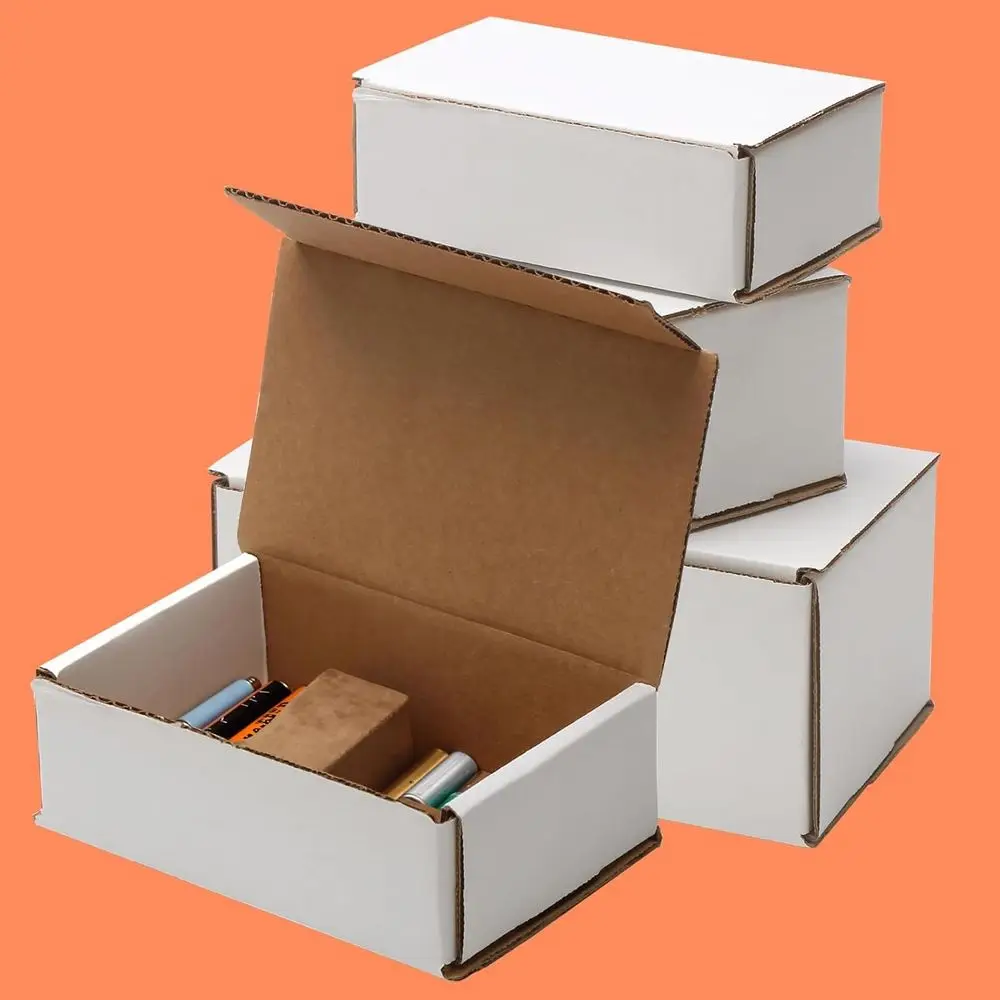 

White 16x6x6 Corrugated Tuck Mailers Shipping Boxes