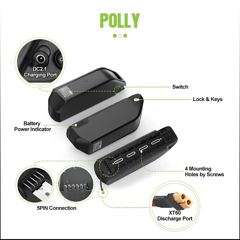 

48V 30ah Bateria Para Bike Eletrica Ebike Akku Batterie 36V Hailong Battery 52V Bafang 60V 72V 3000w 60ah 21700 Lithiumbatterij