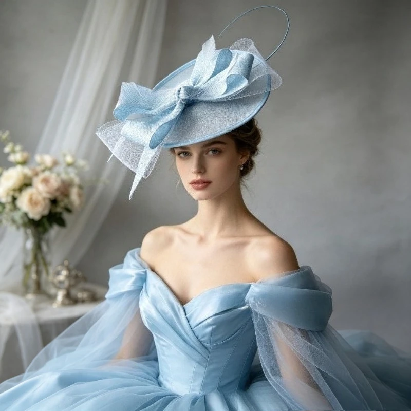 Fascinator Hats Feather Mesh Tea Party Church Cocktail Hat Makeup Prom Kentucky Derby Headpiece Photography Hair Accessories