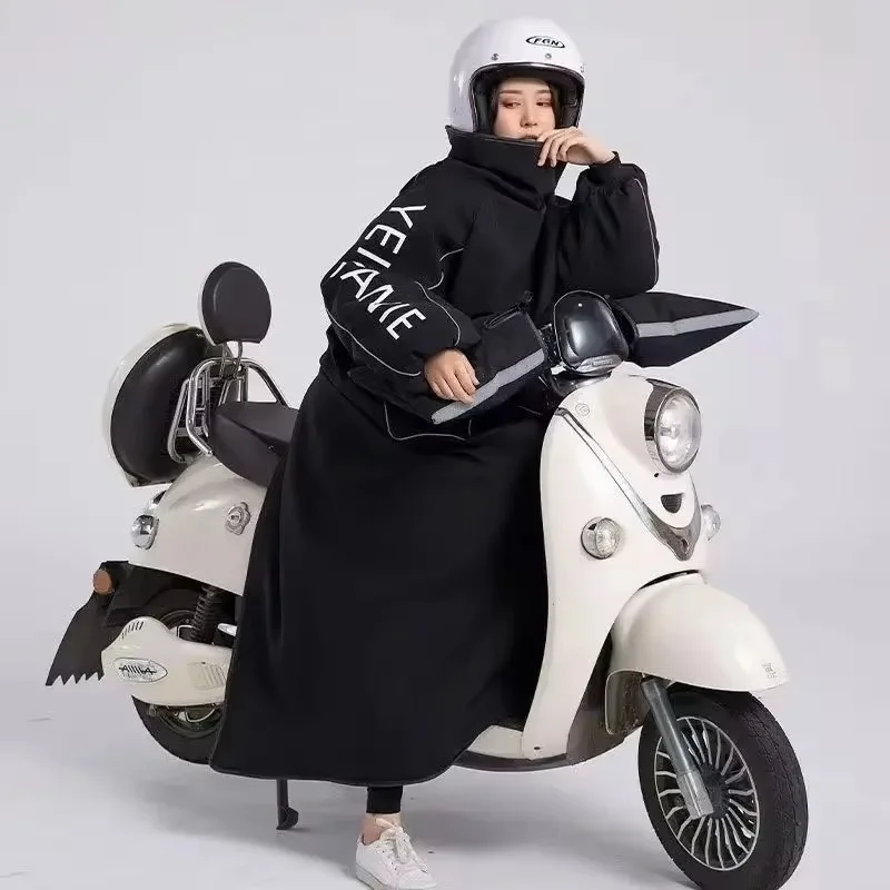 Electric Motorcycle Windproof Winter Warm Waterproof Velvet Thickening Snowmobile Jackets Outdoor Skiing Riding Suits 방한복