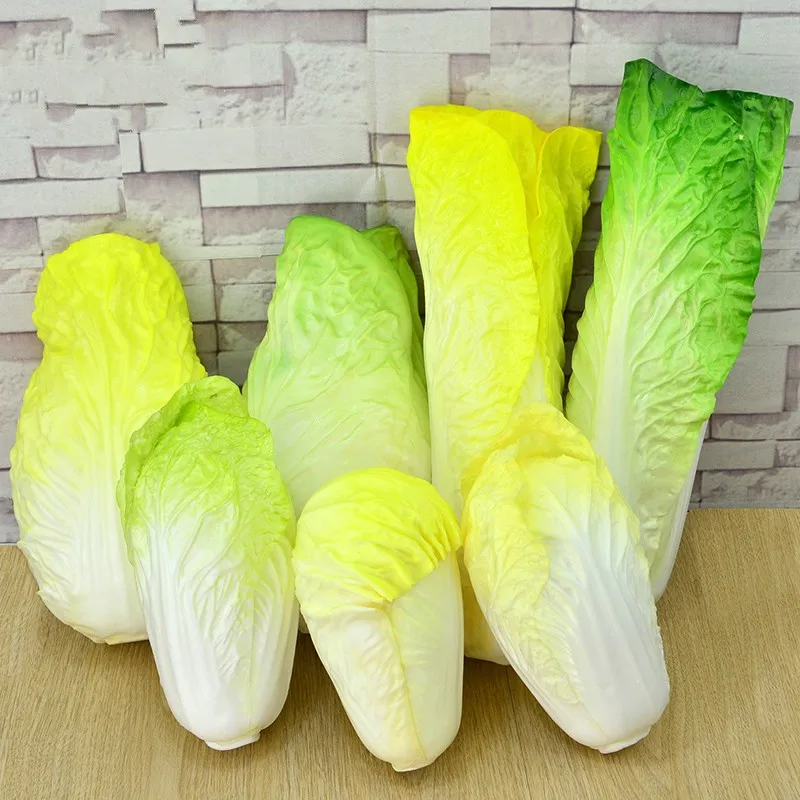 Festive Party Supplies Artificial Decorations Vegetables Pu Plastic Simulation Chinese Cabbage Vegetable Model Crafts Figurines