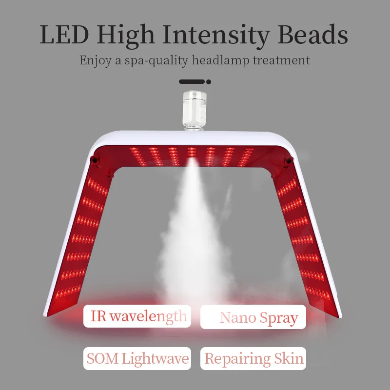 7-Farben LED Photon Beauty Machine Haut feuchtigkeitsspendendes Nano-Spray Körperpflege-Tool LED Gesicht & Körper SPA Hautpflege Schönheitsmaske