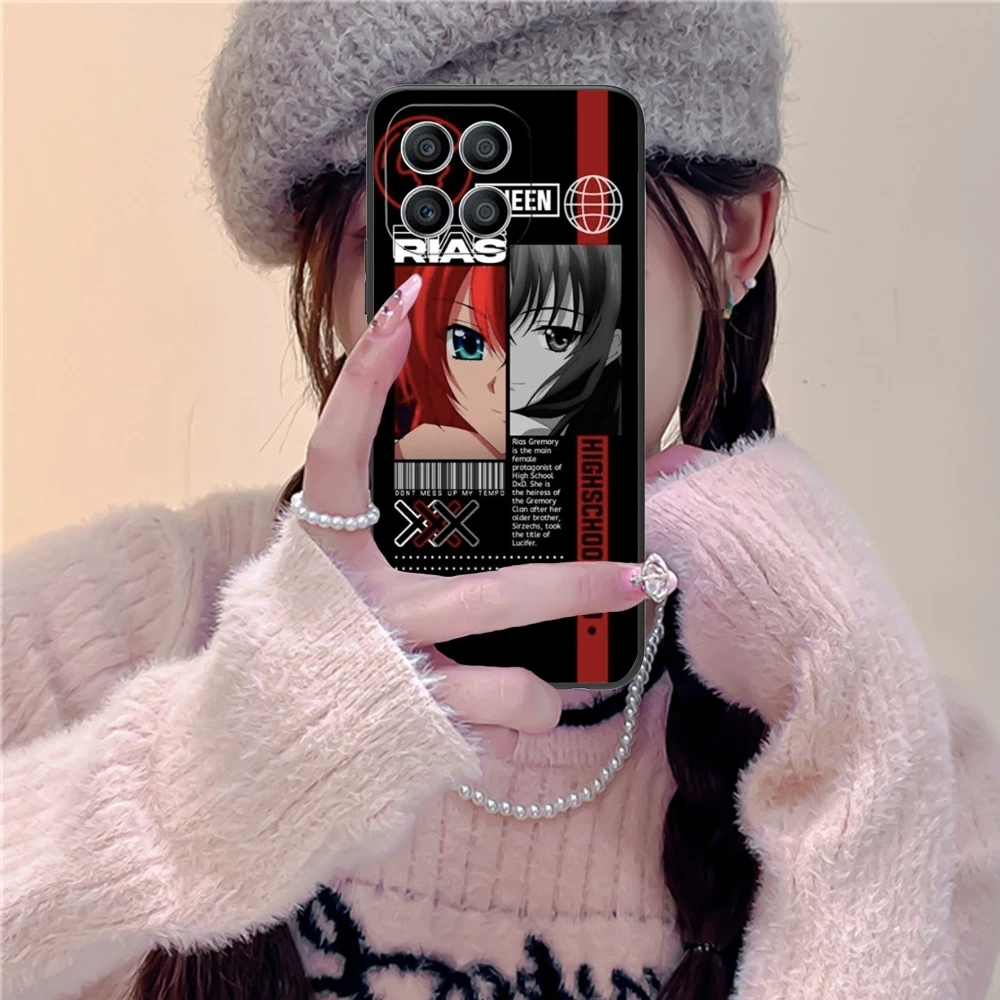 High School DXD Rias Mobile Phone Case for Huawei Honor 90 80 70 60 50 30 20 10 9 8 7 Pro S SE Lite 5G Black Phone Cover Shell