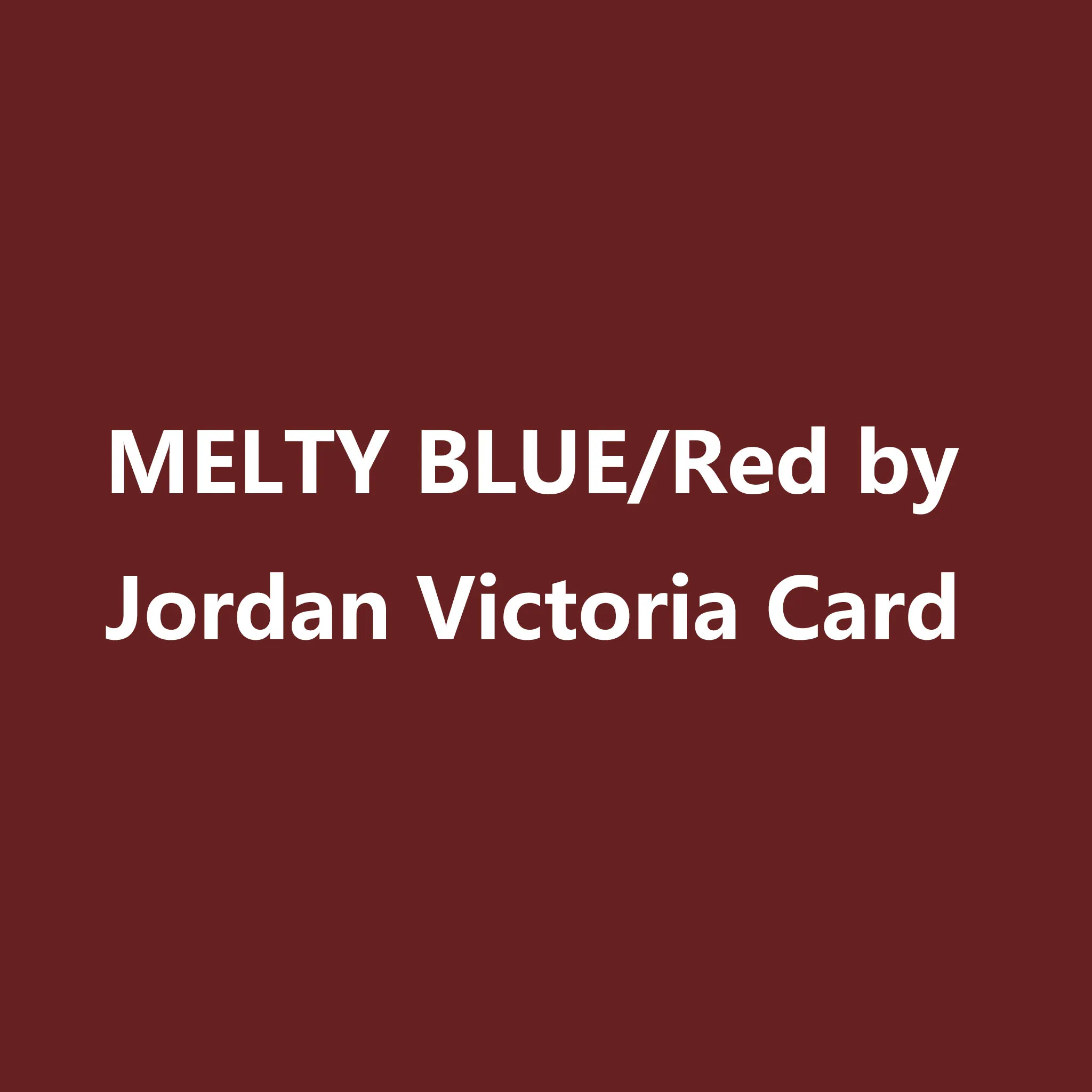 

MELTY BLUE/Red от Jordan Victoria Card Magic Trick Decks Реквизит для сценической магии Крупным планом Иллюзии Реквизит для начинающих