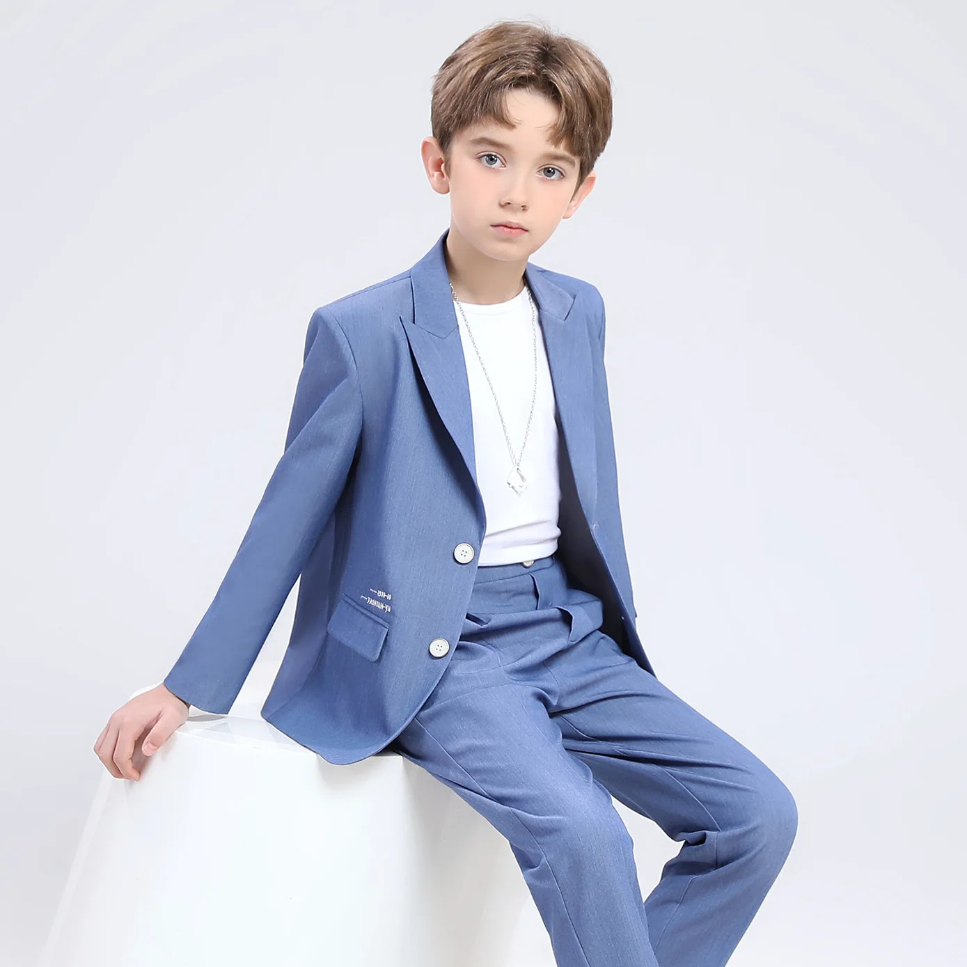 

Children Suits Boys Casual Catwalk Photography Street Shot Suit Flower Child 2 To 16 Years Old Hosted Piano Performance Dress