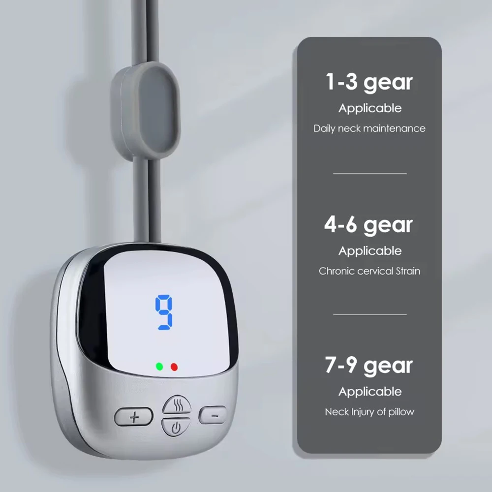 Factory Direct 2026 NEW Mini Hanging Neck Massager Portable Muscle Stimulator Hot Compress Pulse Neck Massager Rechargeable