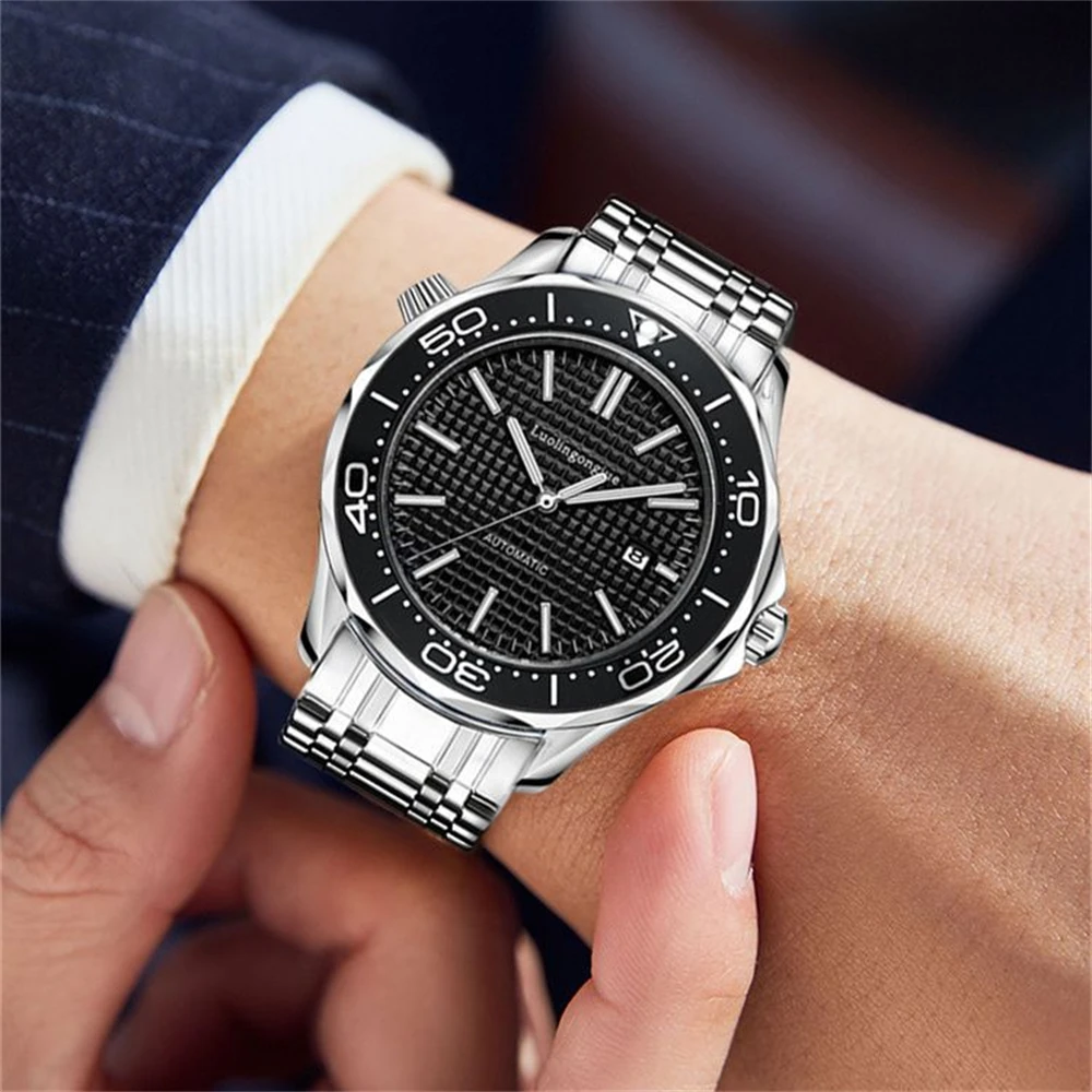 2023 Men\'s Waterproof Luxury Brand Business Sport Automatic Mechanical Watches MM300 NH35 Steel Watch For Men WristWatches Clock