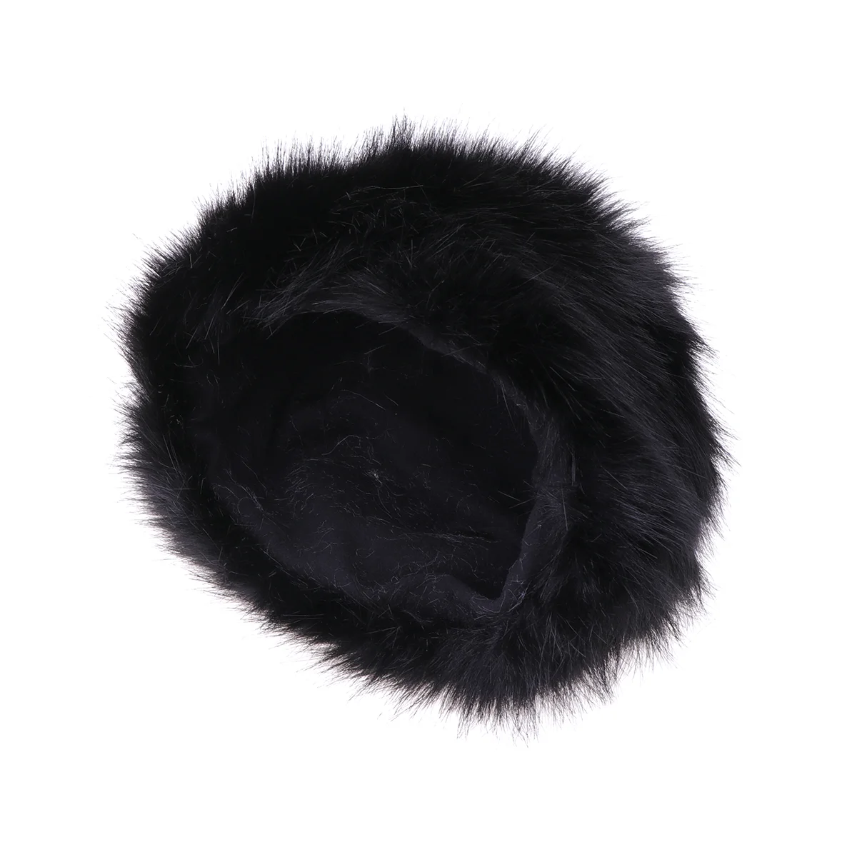 Winter Faux Fur Hat Warm Fashion Fluffy Ski Earmuff Cold Weather Hat for Girls Women (Black) fur women hat