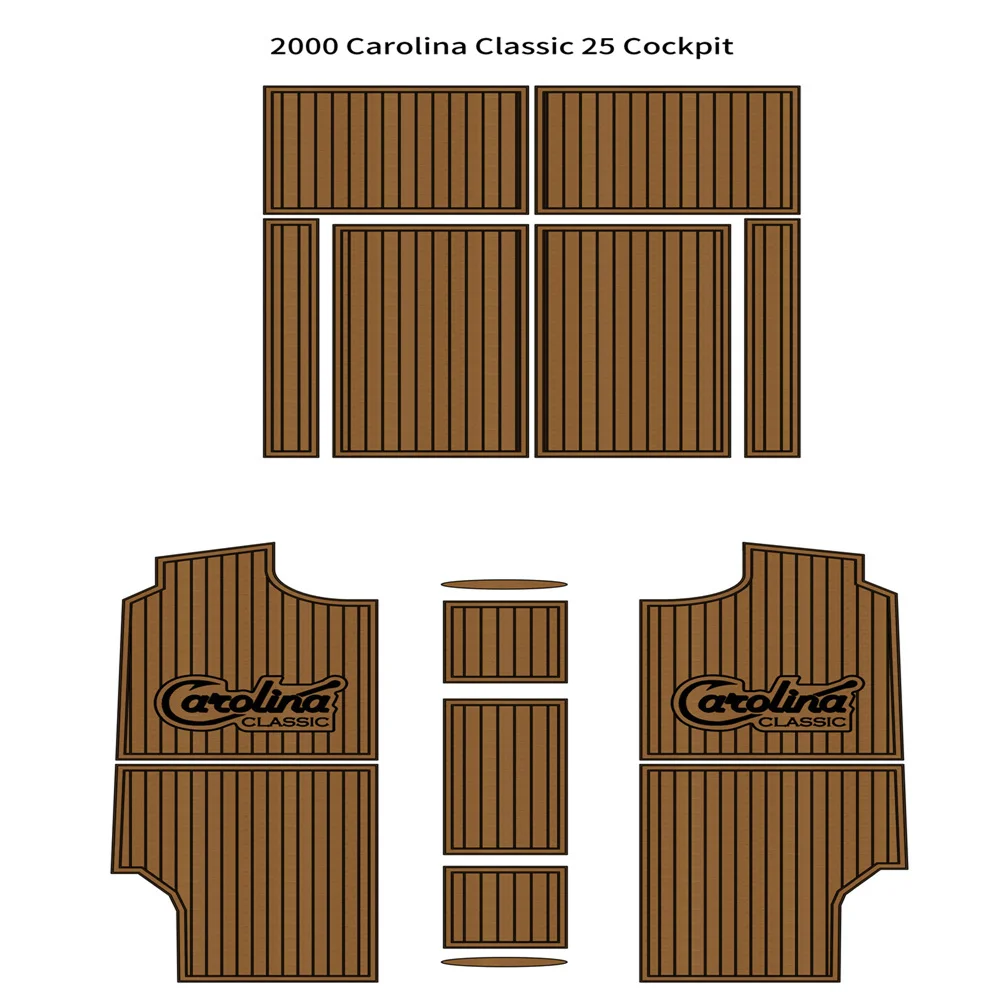 

Cockpit Pad Boat EVA Faux Foam Teak Deck Floor Mat For 2000 Carolina Classic 25