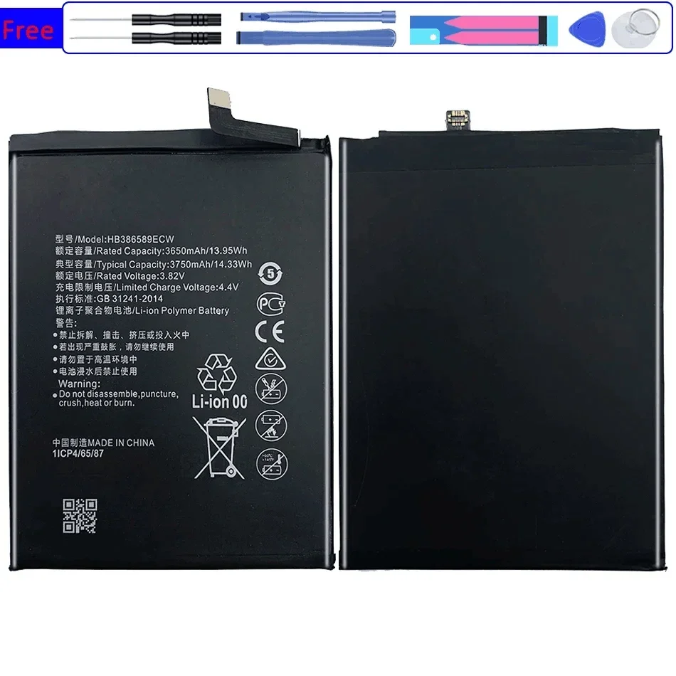 3750Mah HB386589ECW Battery For Huawei Honor 8X View 10 V10 Play BKL-L09 BKL-AL20 BKL-AL00 COR-L29 Batteries + Tools