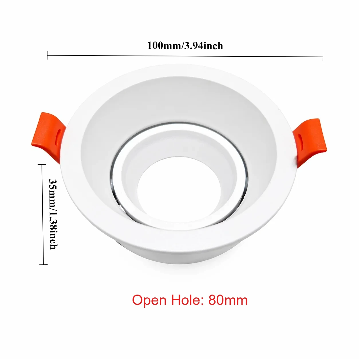 1/2/10PCS Round White Recessed LED Ceiling Light Spotlight Fixture GU10 MR16 Lampholder Downlight Fitting Frame Housing Fixed